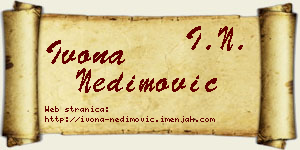 Ivona Nedimović vizit kartica